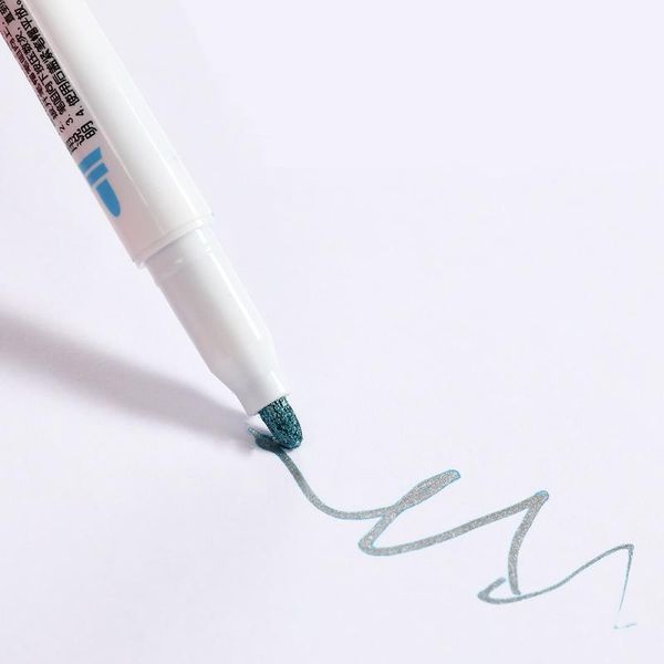 

3 pcs lot glitter contour art markers pens creative stationery poster graffiti diy journal painting fluorescent pens supplies h bbyfkv, Black;red