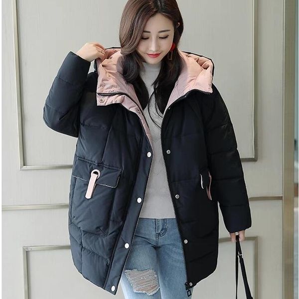 

2021 new winter cotton women woman thick warm parka cold jacket wtlw, Black
