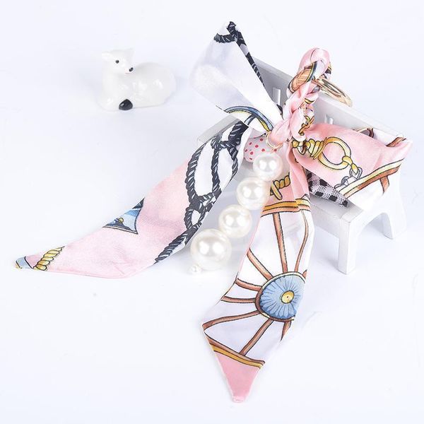 

fashion cloth bow knot key chain chiffon tassel key ring for lady bag ornaments creative fashion charm keychain holder eh3557 h sqcyfa