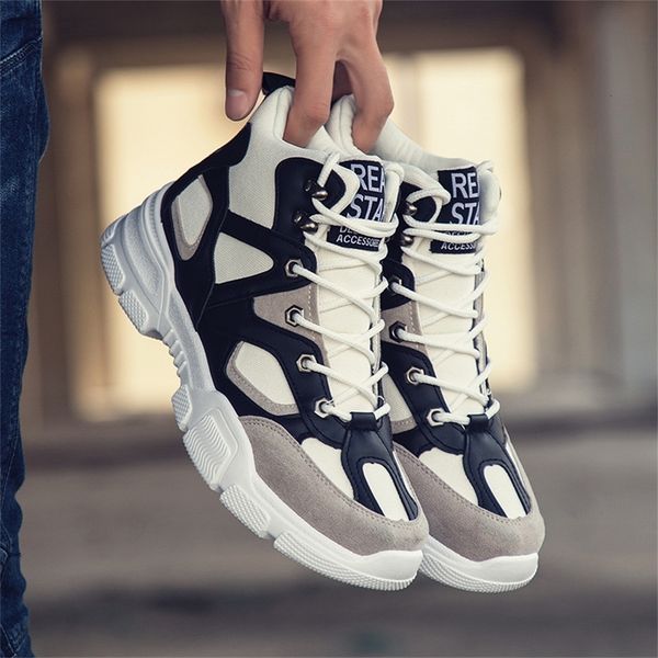 

winter new warm cotton shoes men's martin boots men's high-canvas casual cold-proof plus velvet snow boots men's shoes