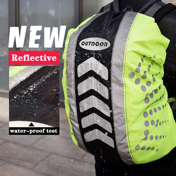 

20-55l new reflective backpack sport bag covers rain cover backpack outdoor riding dustproof waterproof rainproof covers