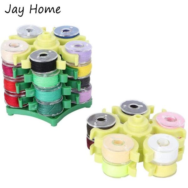 

30pcs sewing machine bobbin clips rotatory organizer rack stand embroidery stitch thread bobbins clip holder sewing accessories, Black