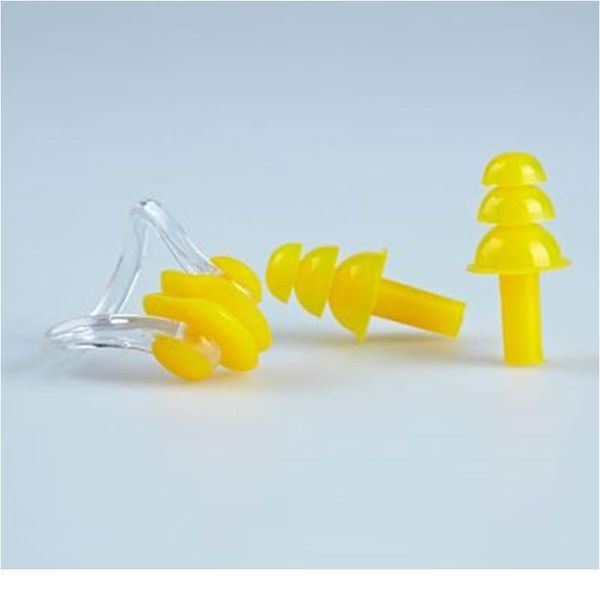 

1 set waterproof soft sile swimming accessories nose clip ear plug earplug to sqclcr