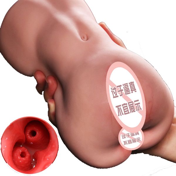 Giocattoli del sesso per gli uomini Real Vagina Anale Sexdoll Doppio Canali Doppia As Maschio Masturbatore Masturbatore Pocket Pussy Artificiale Ano vaginale Artificiale ANUS 201216