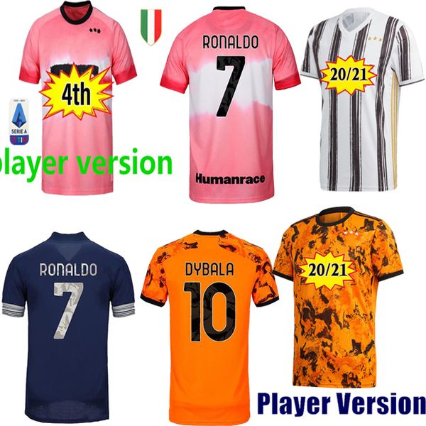 

игрок версия 2020 2021 футбол джерси сезон fit ronaldo de ligt dybala ramsey home away футбольные рубашки, Black;yellow