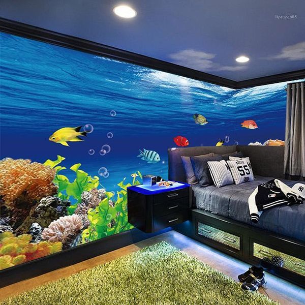 

[self-adhesive] 3d small fish 300 wall paper mural wall print decal murals1