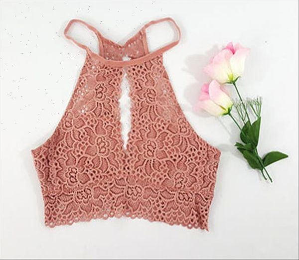 

tank women ladies crop floral harness v neck vest bralet lace camisole tank, White