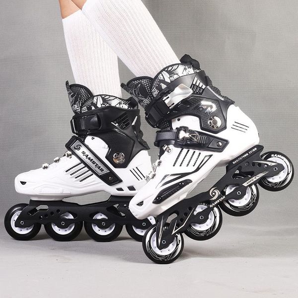 

inline & roller skates professional slalom skating shoes men and women club flat