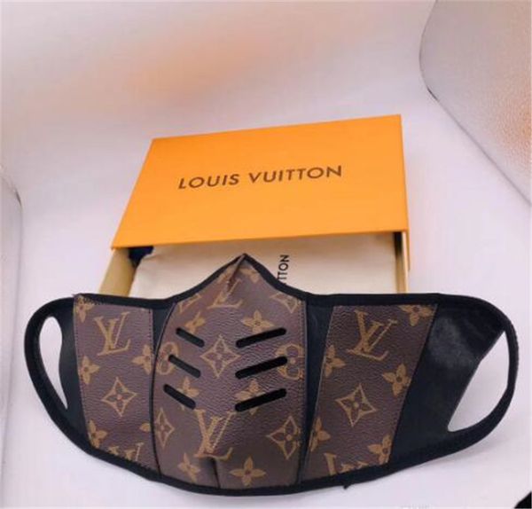 

fashion latest leather face 2020 monogrammed designer print mask mouth covers staying safe new men and women party masks