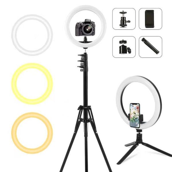 

dimmable led selfie ring light with tripod usb fill light ring lamp big pgraphy ringlight with stand for tiktok youtube