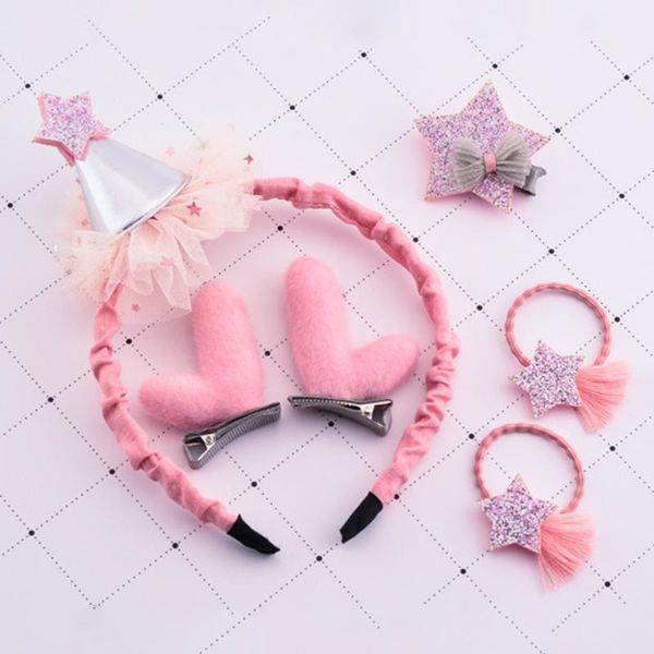 

christmas decorations 1 set gift hairclip deer ears hat headband children antler hairpin hair accessories combination1