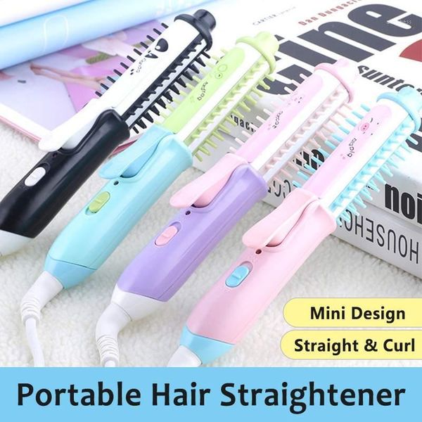 

20w 220v mini portable electric hair styler curler ptc heating straightener curling irons dryers home travel color random1