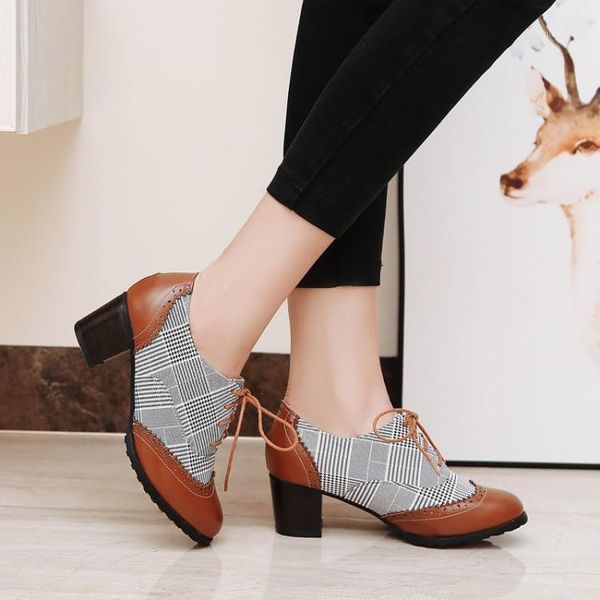 

big size 11 12 13 14 15 16 17 ladies high heels women shoes woman pumps round head color matching cross strap thick heel1, Black