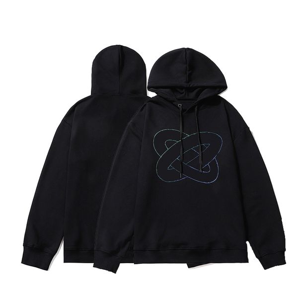 

new fashion paris mens hoodies couples casual pullover long sleeve street hip hop cotton loose fit womens hoodie sweatshirt, Black