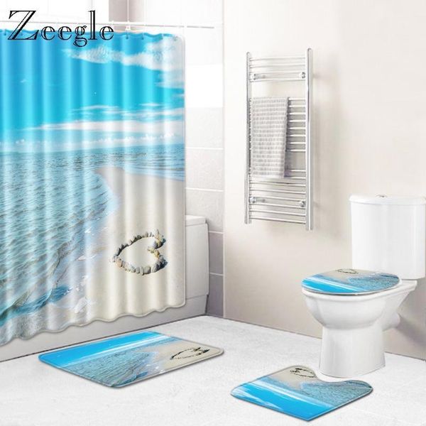 

scenic bath mat and showewr curtain set bathroom floor rug home decor absorbent toilet seat cover mat memory foam carpet1
