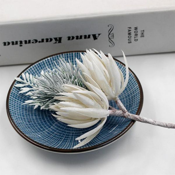 

ornament christmas decoration needle artificial plant flowers party diy weeding home pine branch gifts simulation fake bouquet