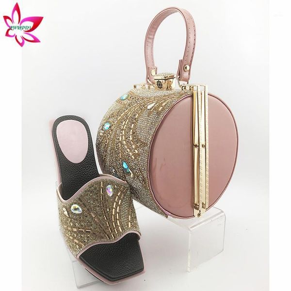

dress shoes selling italian and bag set african design matching nafrican for wedding party in pink color1, Black