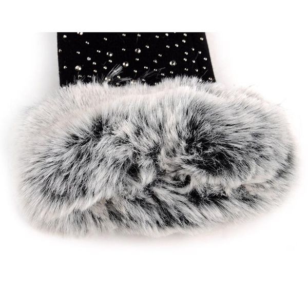 

new fashion women winter gloves touchscreen cute warm mitts full finger mittens women outdoor sport femal jllnub, Black