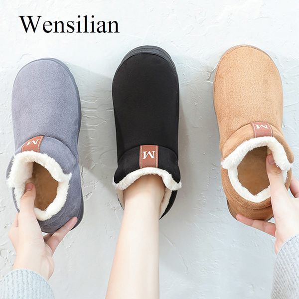 

winter home slippers women fur slides warm home slippers indoor floor shoes ladies furry plush couple slippers pantuflas mujer y1124, Black