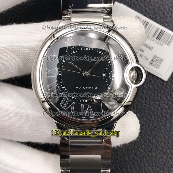 

eternity v6f 2020 v7 upgrade version 42mm eta 2824 a2824 automatic black dial 6920042 mens watch sapphire steel case sport watches 0003 0015, Slivery;brown