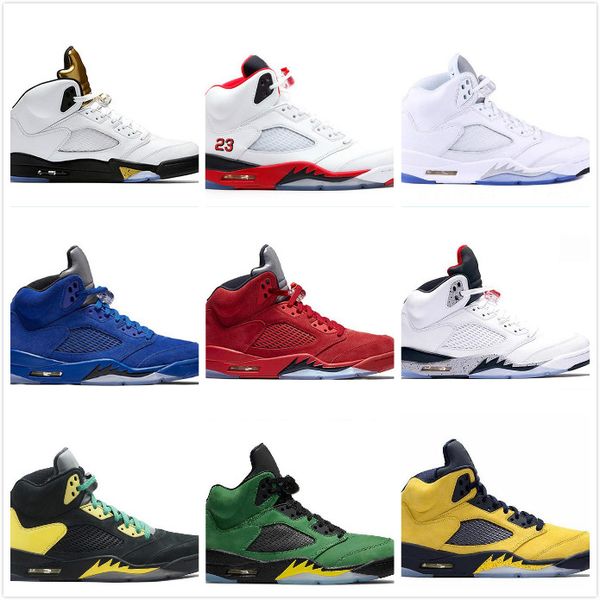 

with box 2020 jumpman 5 5s mens basketball shoes retro what the off fire red oregon ducks alternate grape trainers sneakers