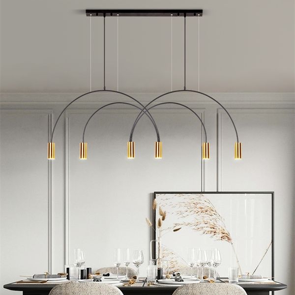 

2021 new modern nordic restaurant chandelier minimalist bar dining table light luxury designer living room lighting com qxc9