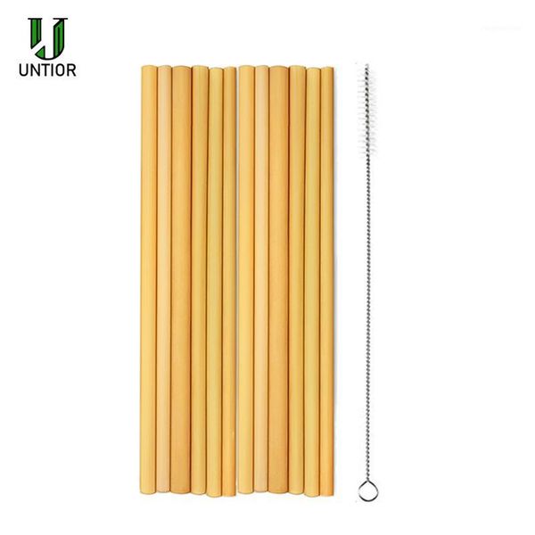 

drinking straws untior 1pcs/2pcs bamboo straw reusable portable organic natural for bar party accessories wholesale1
