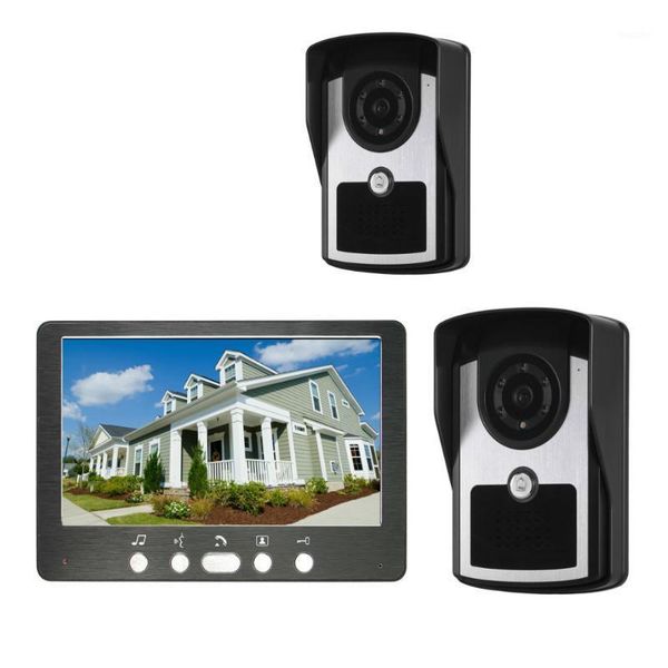 

home video door bell color monitor video doorphone wide angle ir camera for home villa building apartment door intercom kit1