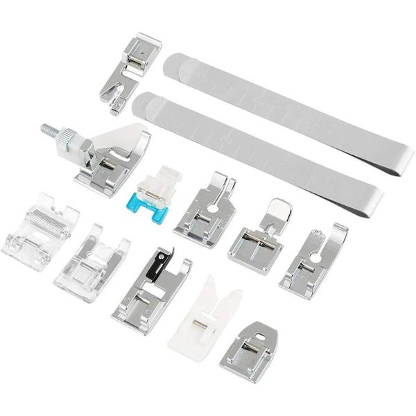 

11pcs set sewing machine accessories presser foot feet household multi-function electric concealed zipper lock set, Black
