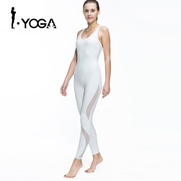 

women fitness yoga set gym sports running jumpsuits jogging dance tracksuit breathable quick dry spandex sportswear clothes suit y1225, Gray