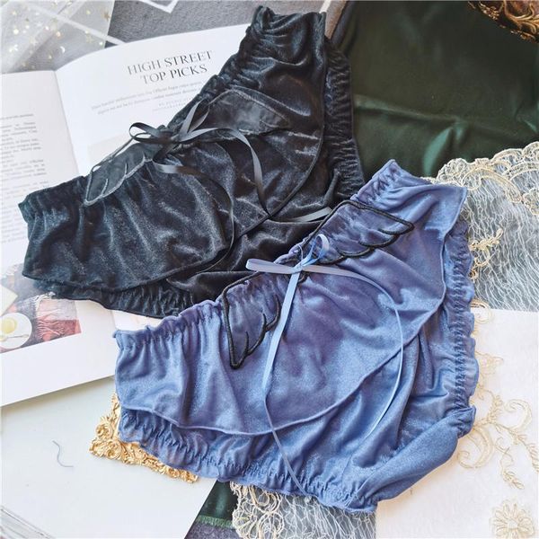 

woman panties new 2021 comfortable bow cotton polyester solid girl underwear thin breathable ladies panties, Black;pink