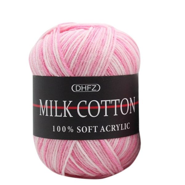 

50g ball colorful 3 ply yarn handmade diy scarf pillow blanket knitting crochet soft milk cotton yarn h wmtccc