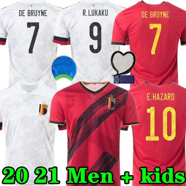 

DE BRUYNE 2020 Belgium soccer jersey HAZARD LUKAKU 2021home away football shirt Adult man + kids kit KOMPANY sports, Black;yellow