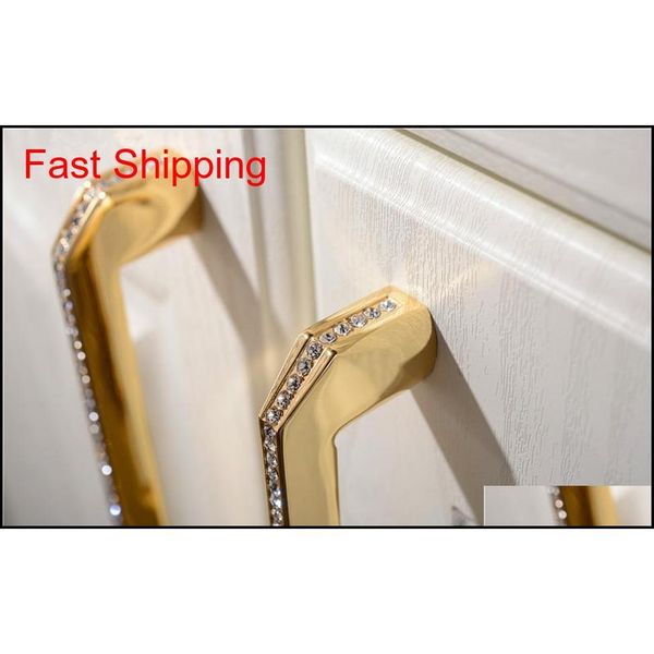 

24k gold or chrome czech crystal drawer cabinet knobs wardrobe door handle furniture knobs pull handles qylapm homes2011