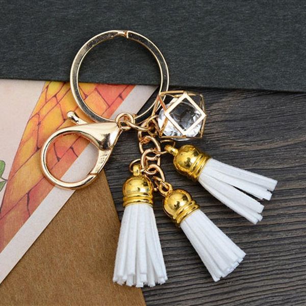 

leather tassel keychain for women bag charm womens keyring llaveros mujer chaveiro porte cle chaveiros sleutelhanger eh652 h bbykgs