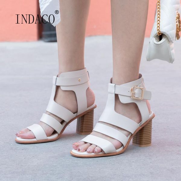 

gladiator sandals women 2020 summer sandals leather for women summer 7cm1, Black