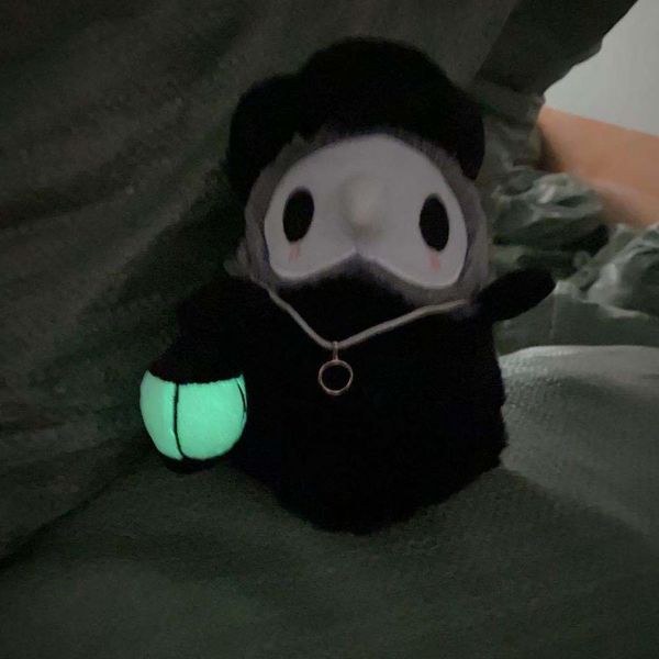 

20cm cartoon animal plague doctor beak stuffed plush toy halloween beak doctor party prom props luminous plush toys gifts