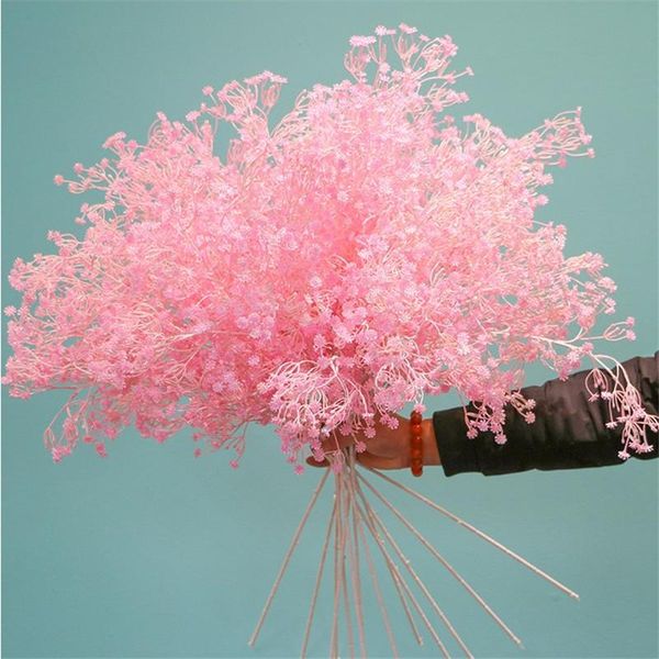 

10pcs fake long stem encrypted gypsophila 35.43" length simulation babysbreath for wedding home showcase decorative flowers