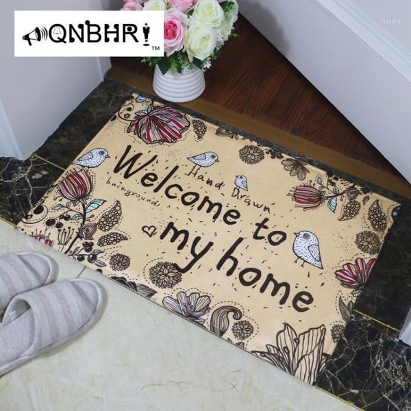 

qnbhr welcome to new sale welcome floor mats cute printed bathroom kitchen carpet house doormats for living room anti-slip rug1