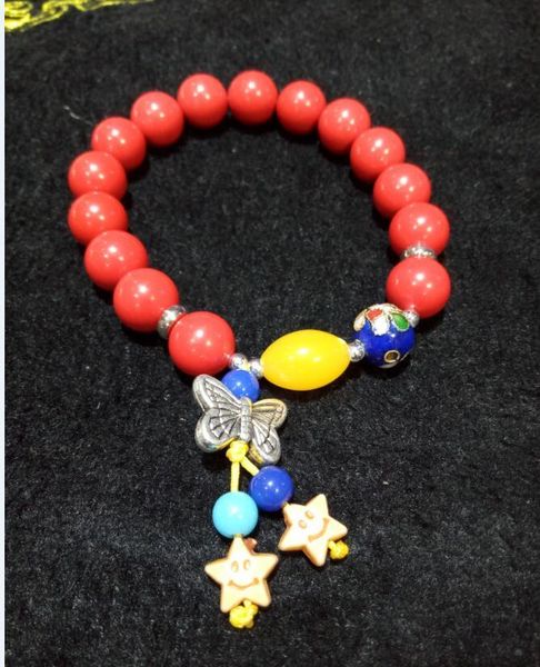 

natural beads red 10 ore cinnabar mm china peace bracelet with ing