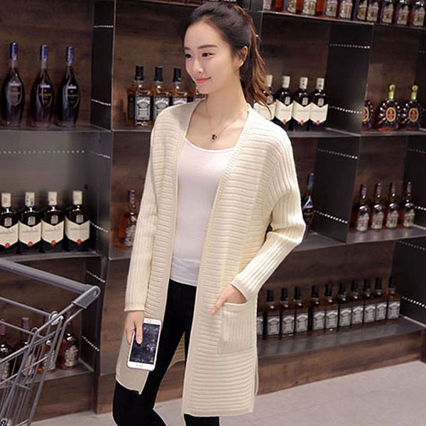 

2021 new women's sweater pink cardigan new winter korean fashion with low-cut v-side dividing long female blouses zad1, White;black