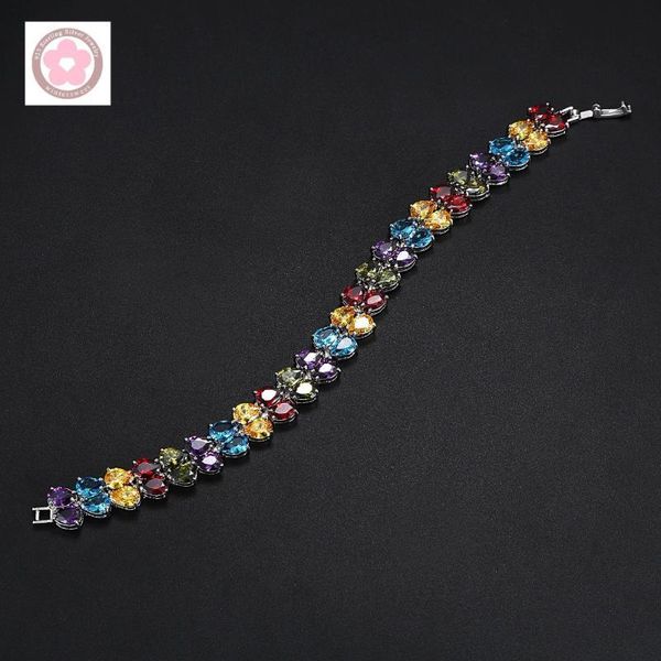 

women sz0052 for coloful bracelet gem inlaid fashion jewelry gift, Golden;silver