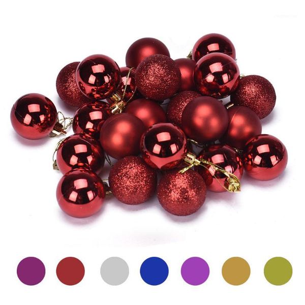 

party decoration christmas 4 cm 24pc plastic tree ball l08191