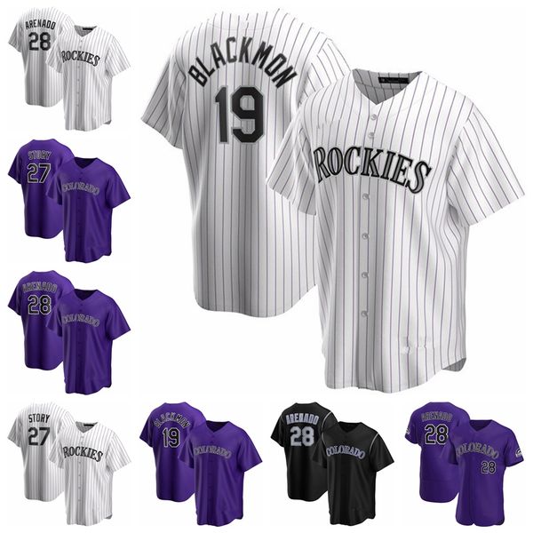

скалистые горы мужская trevor story white home nolan arenado 2020 charlie blackmon фиолетовый пользовательский трикотаж, Black