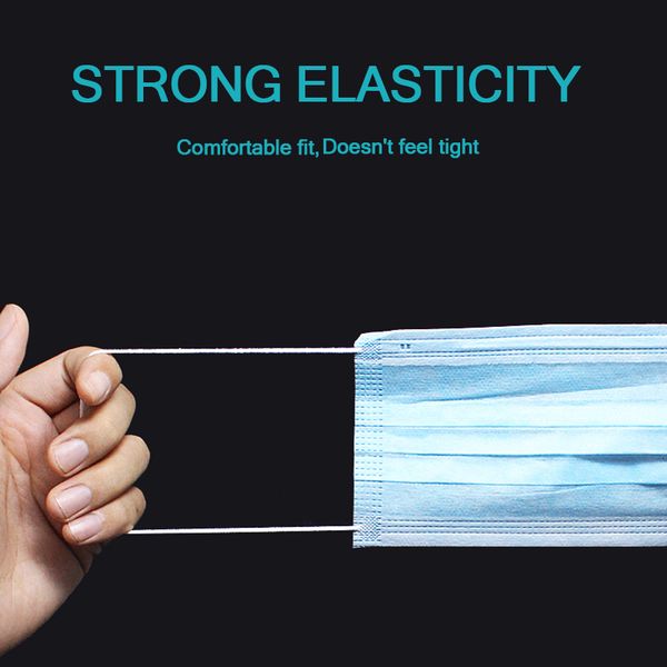 

us ship disposable face woven masks non 3 layer anti dust mask pm2.5 filter earloop outdoor mouth masque