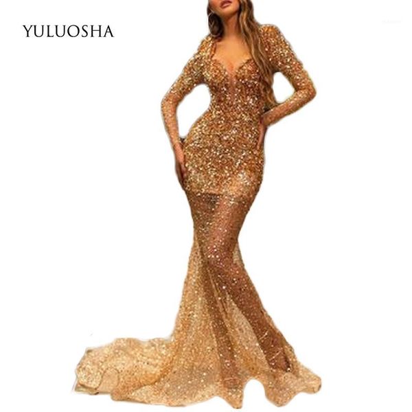 

yuluosha evening dress strapless court train sequined a-line evening gowns gold formal dress vestidos de fiesta de noche1, White;black