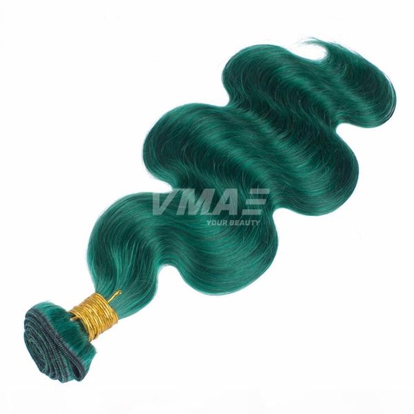 

pure color green brazilian virgin human hair uprocessed natural human hair body wave beautiful women's hair extensions ing, Black