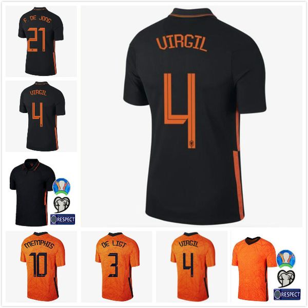 

2020 нидерланды футбол джьи джонн уильяналдум голландия футбольные наборы футбол рубашка вирджил джерси строротман мемфис од мужчины + детск, Black;yellow