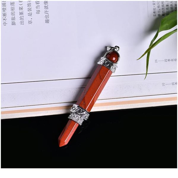 

1pc natural crystal rose quartz magic repair point healing crystal point pendant necklace men and women jewelry diy gift jllgkx, Black