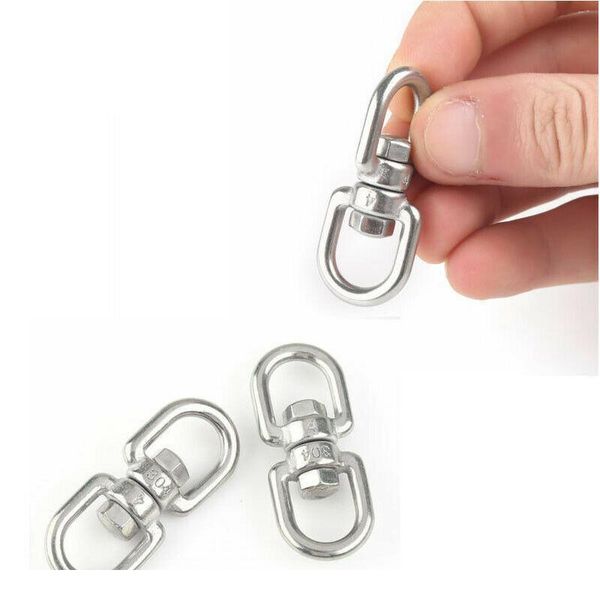 

1pcs stainless steel 8 shape rotary buckle safety climbing swivel ring hook eye to eye connectors carabiner clasp m4 jlliom